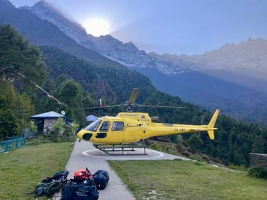 Helicopter Flight to Lukla