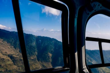 Helicopter Flight Back to Kathmandu Manaslu 1