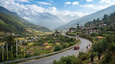 Road winding through mountain Gynekha