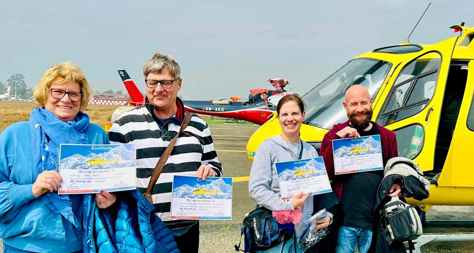 Helicopter tour in Nepal Banner