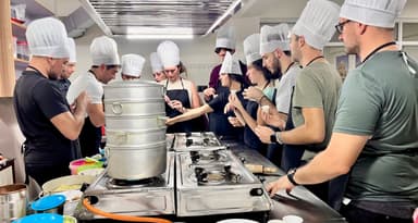 Cooking class at the Kathmandu Cooking Academy.