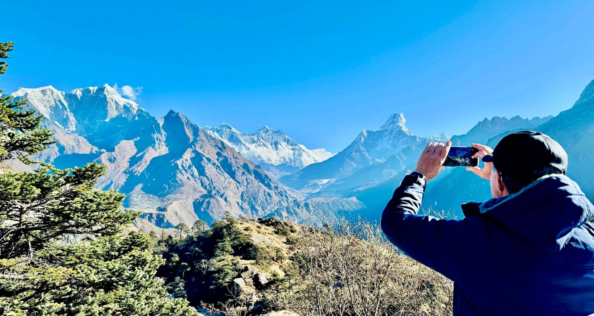 Everest Helicopter Tour View from Hotel Everest View