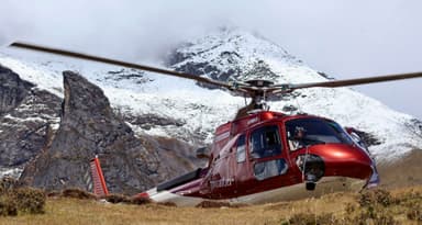 Helicopter in the Everest region