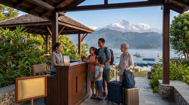 Travelers arriving at resort Pok… 202607050953