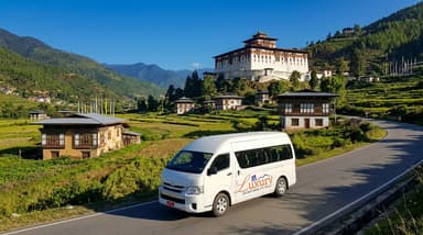 Van arriving in Paro valley 202607052113