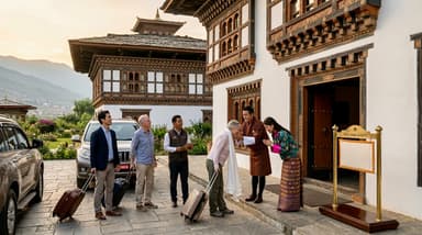 Travelers arriving at Bhutanese … 202607052056