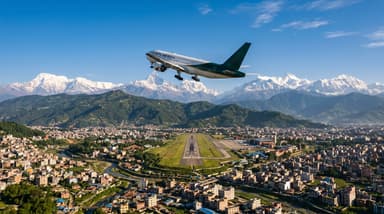 Jet plane taking off Kathmandu 202607051009