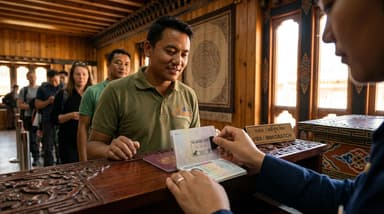 Passport stamped at visa counter 202607052047