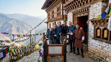 Travelers celebrating monastery … 202607052107