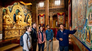 Travelers exploring murals statues 202607052109