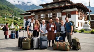 Travelers and guide in Bhutan 202607052042
