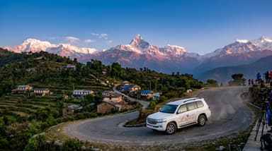 Vehicle nearing Sarangkot hill 202607052029