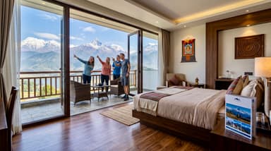 Travelers on balcony viewing Him… 202607050953
