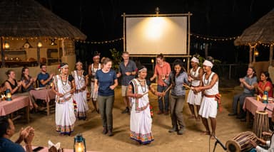 Tharu cultural performance at night 202607050948