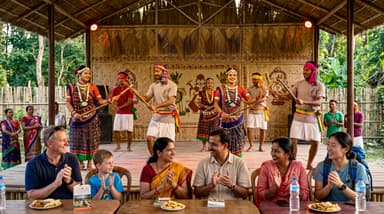 Travelers enjoying Tharu cultura… 2K 202607050948