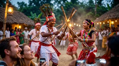 Dancers performing stick dance t… 202607050949