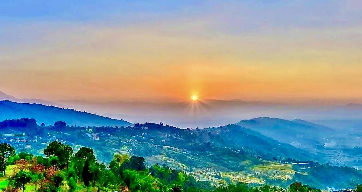 Nagarkot Sunrise and Bhaktapur From Kathmandu